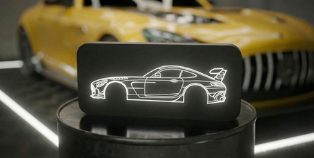 Svítící siluety aut