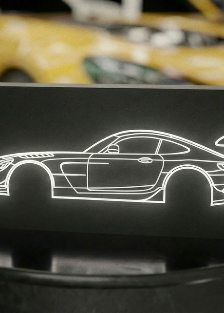 Svítící siluety aut