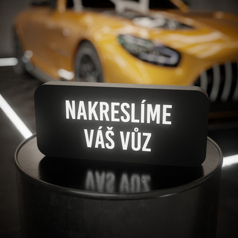 Svítící silueta auta na míru - nakreslíme váš vůz