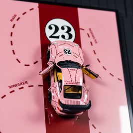 Obraz s modelem Porsche 911 RWB Bodykit #23 Ping Pig 2020 (50x40 cm)