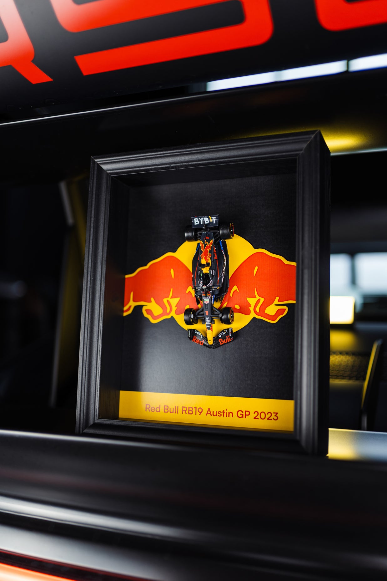 Obraz s modelem RB19 Austin GP 2023