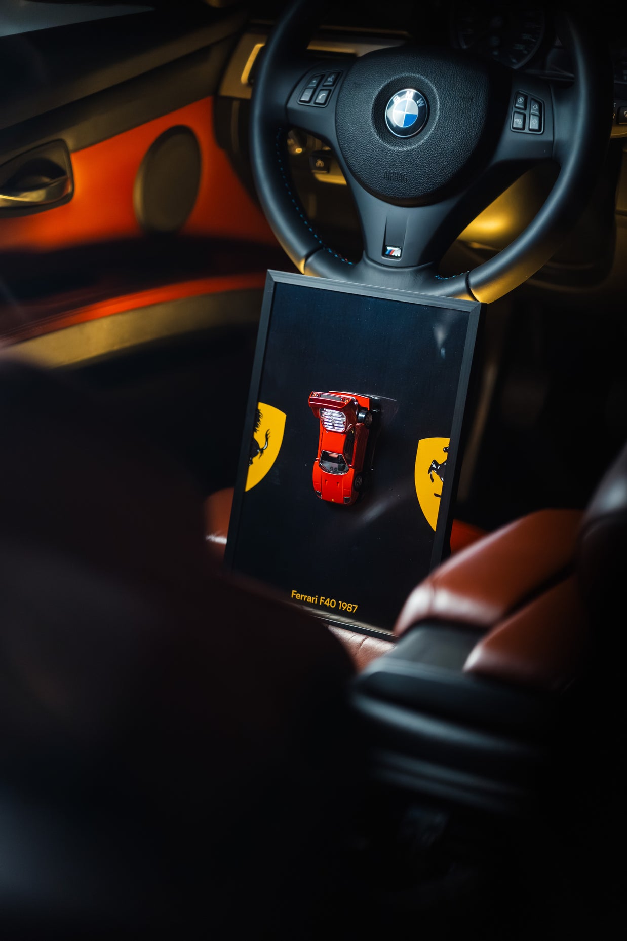 Obraz s modelem Ferrari F40 (21x30 cm)