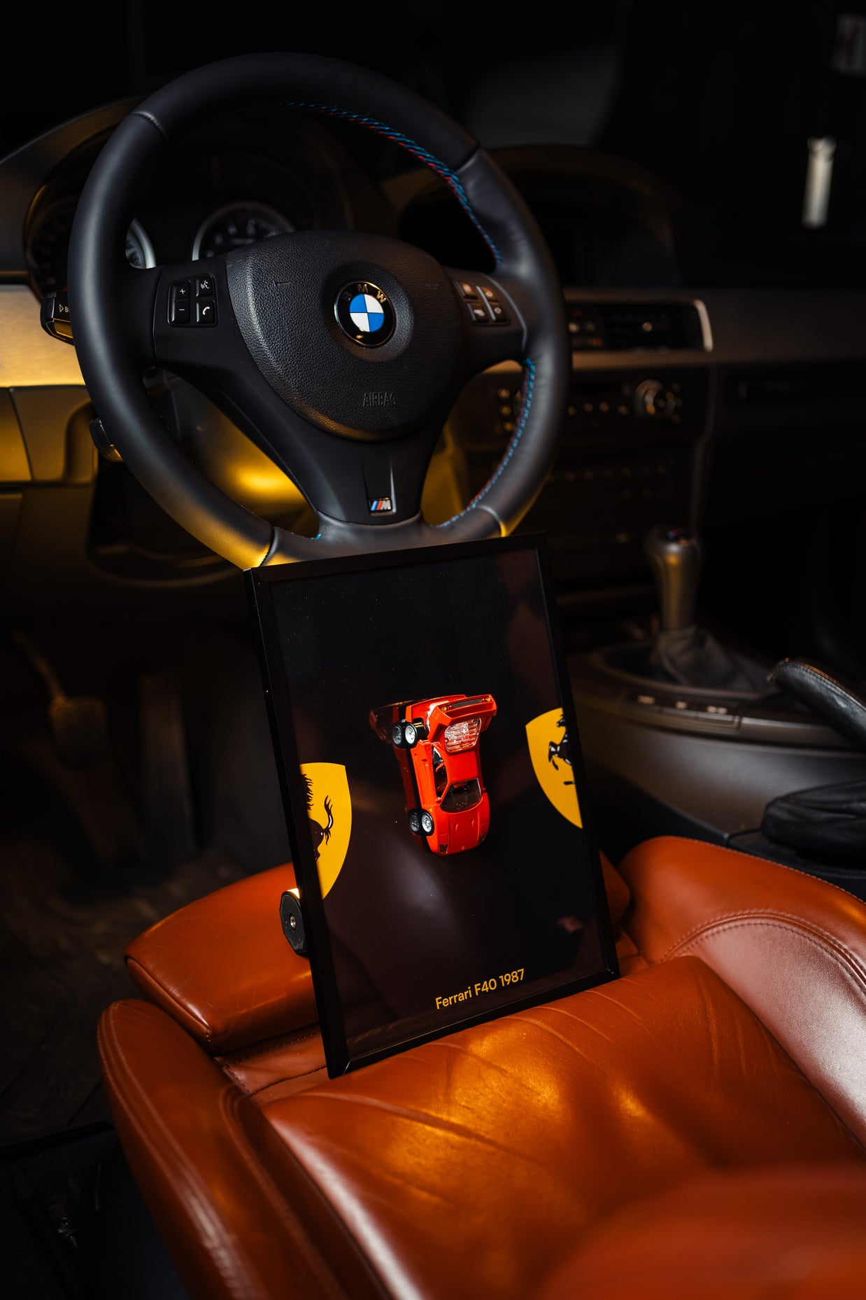 Obraz s modelem Ferrari F40 (21x30 cm)