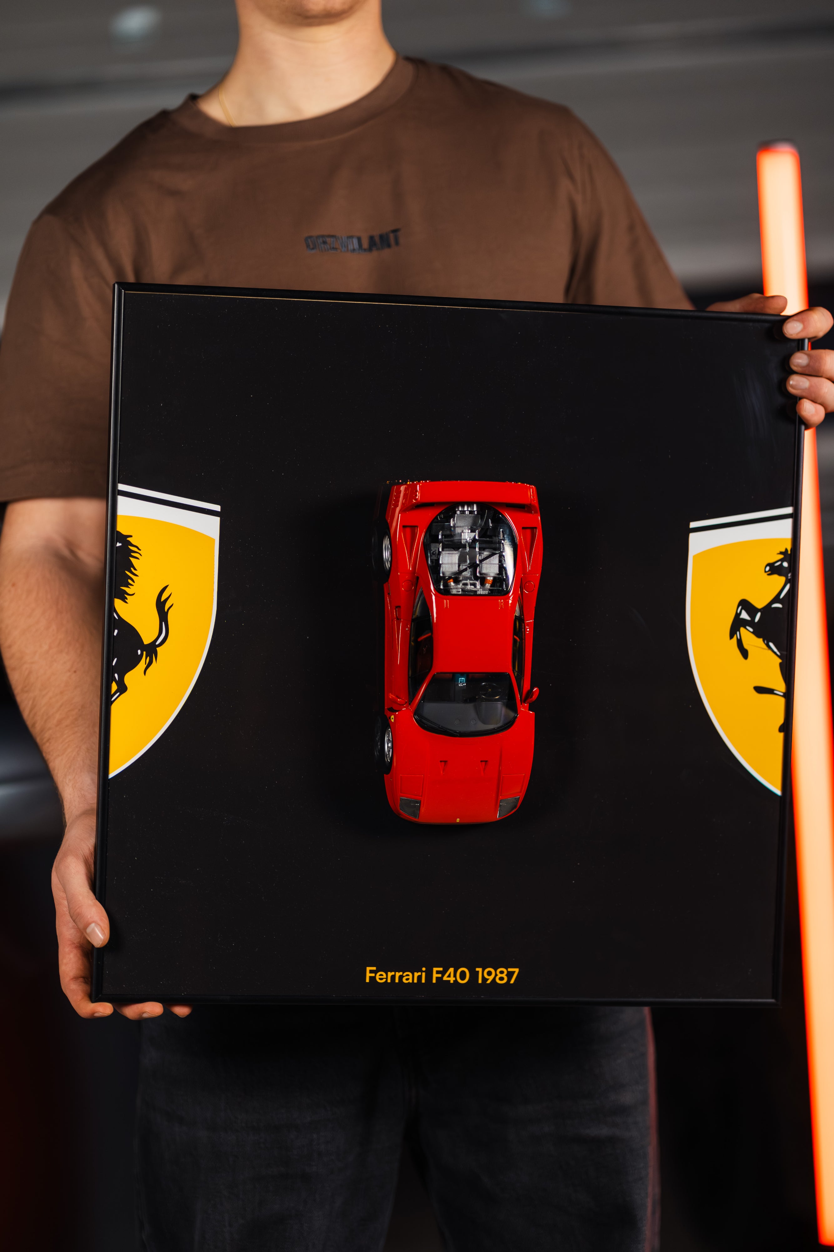 Obraz s modelem Ferrari F40 (50x50 cm)