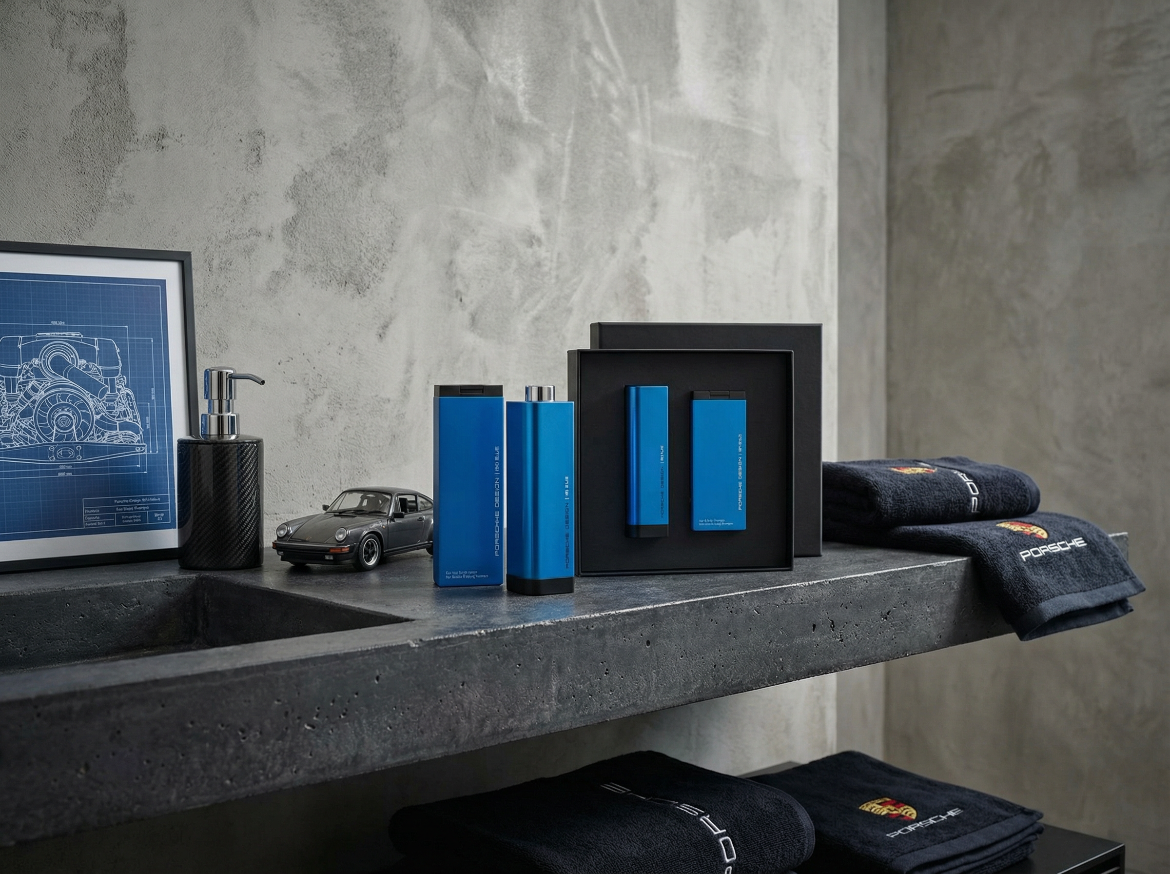 Pánská toaletní voda Porsche Design 180 BLUE + šampon 180 BLUE ZDARMA