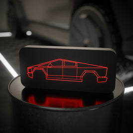 Tesla Cybertruck - Svítící silueta auta CAR LOVERS