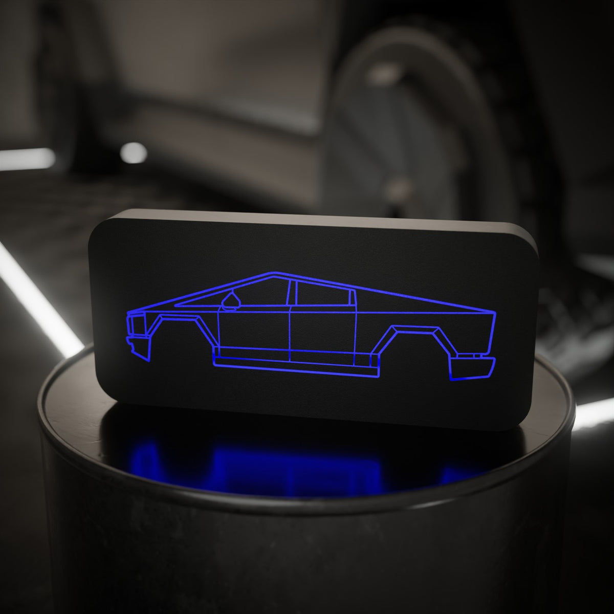 Tesla Cybertruck - Svítící silueta auta CAR LOVERS