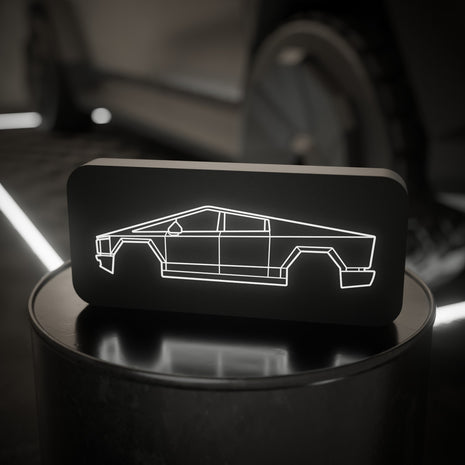 Tesla Cybertruck - Svítící silueta auta CAR LOVERS