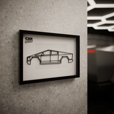 Tesla Cybertruck - Zarámovaná silueta auta CAR LOVERS