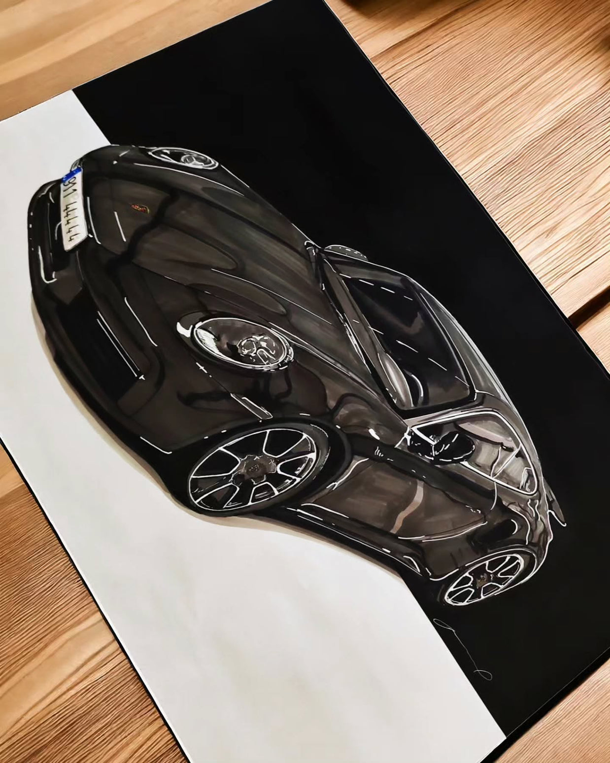 Ručně kreslený obraz vašeho vozu