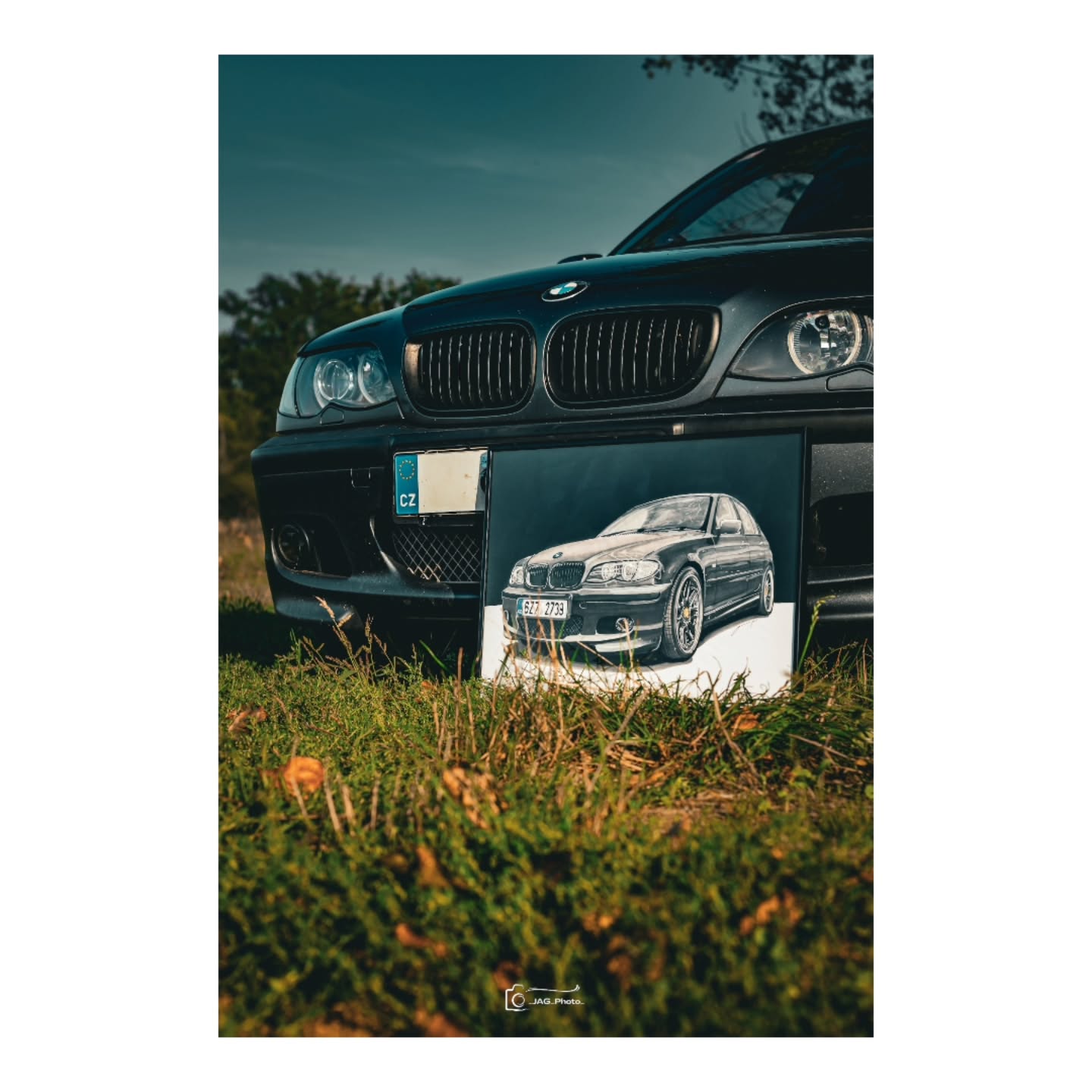 Ručně kreslený obraz vašeho vozu