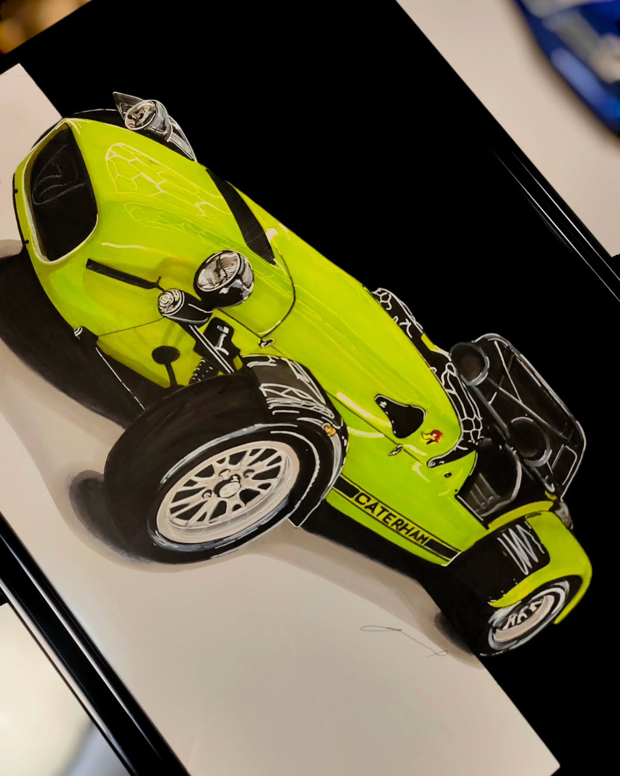 Ručně kreslený obraz vašeho vozu