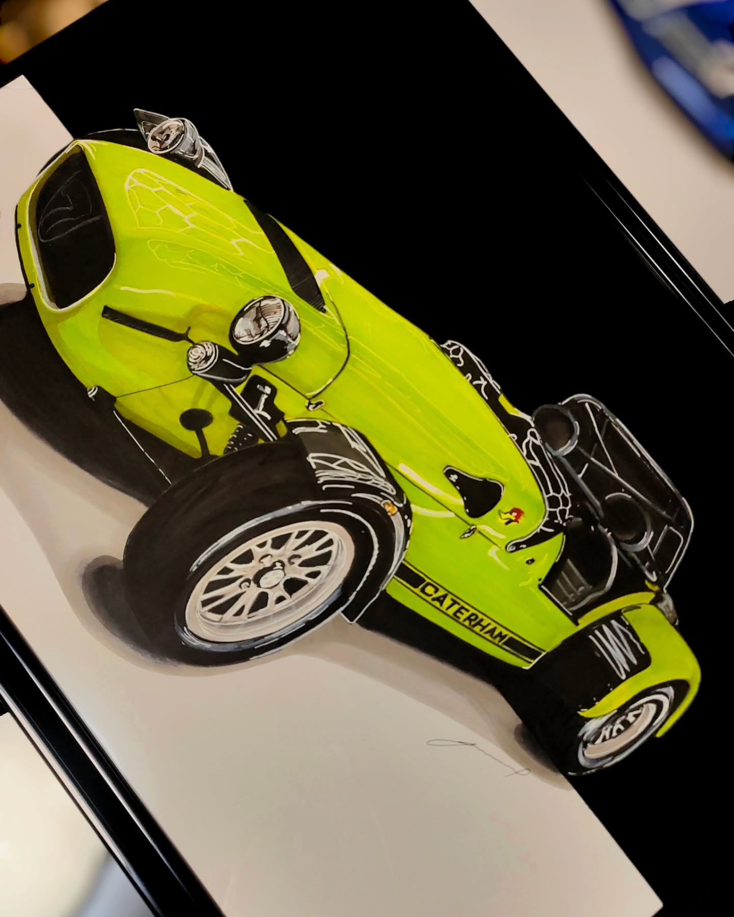 Ručně kreslený obraz vašeho vozu