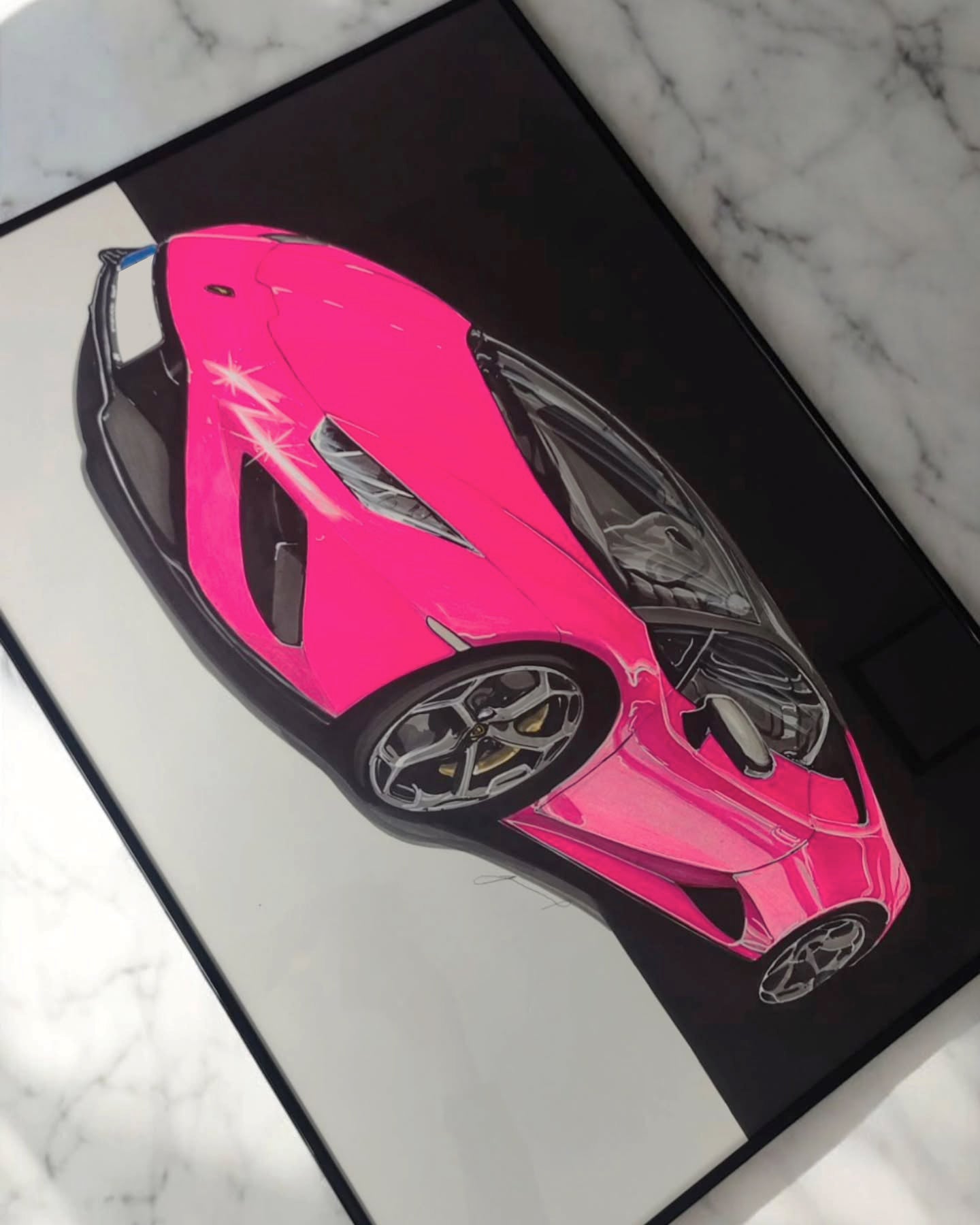 Ručně kreslený obraz vašeho vozu