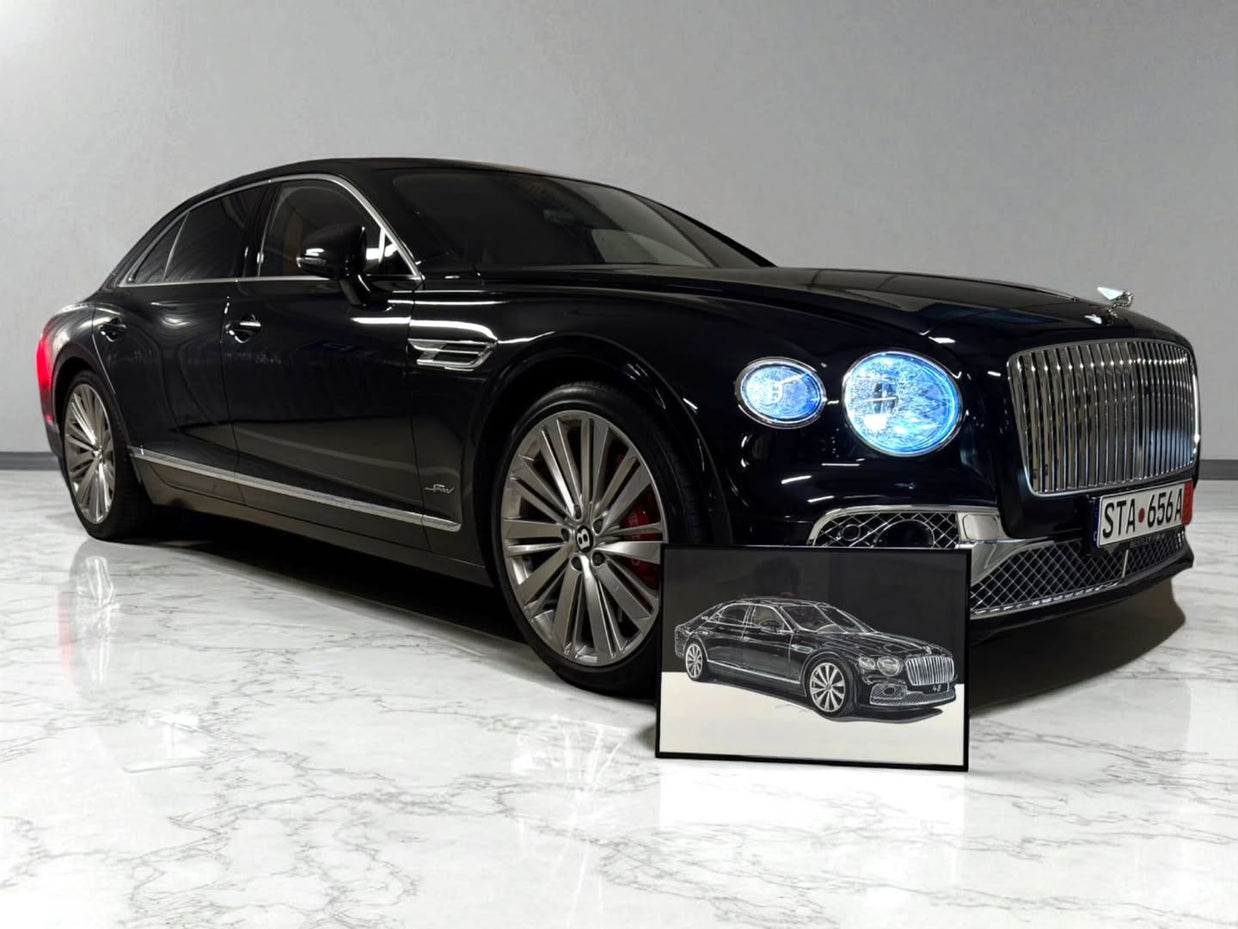 Ručně kreslený obraz vašeho vozu