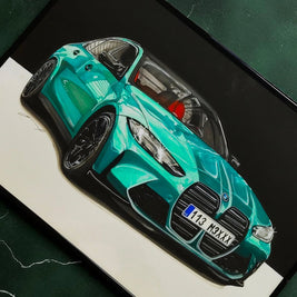 Ručně kreslený obraz vašeho vozu