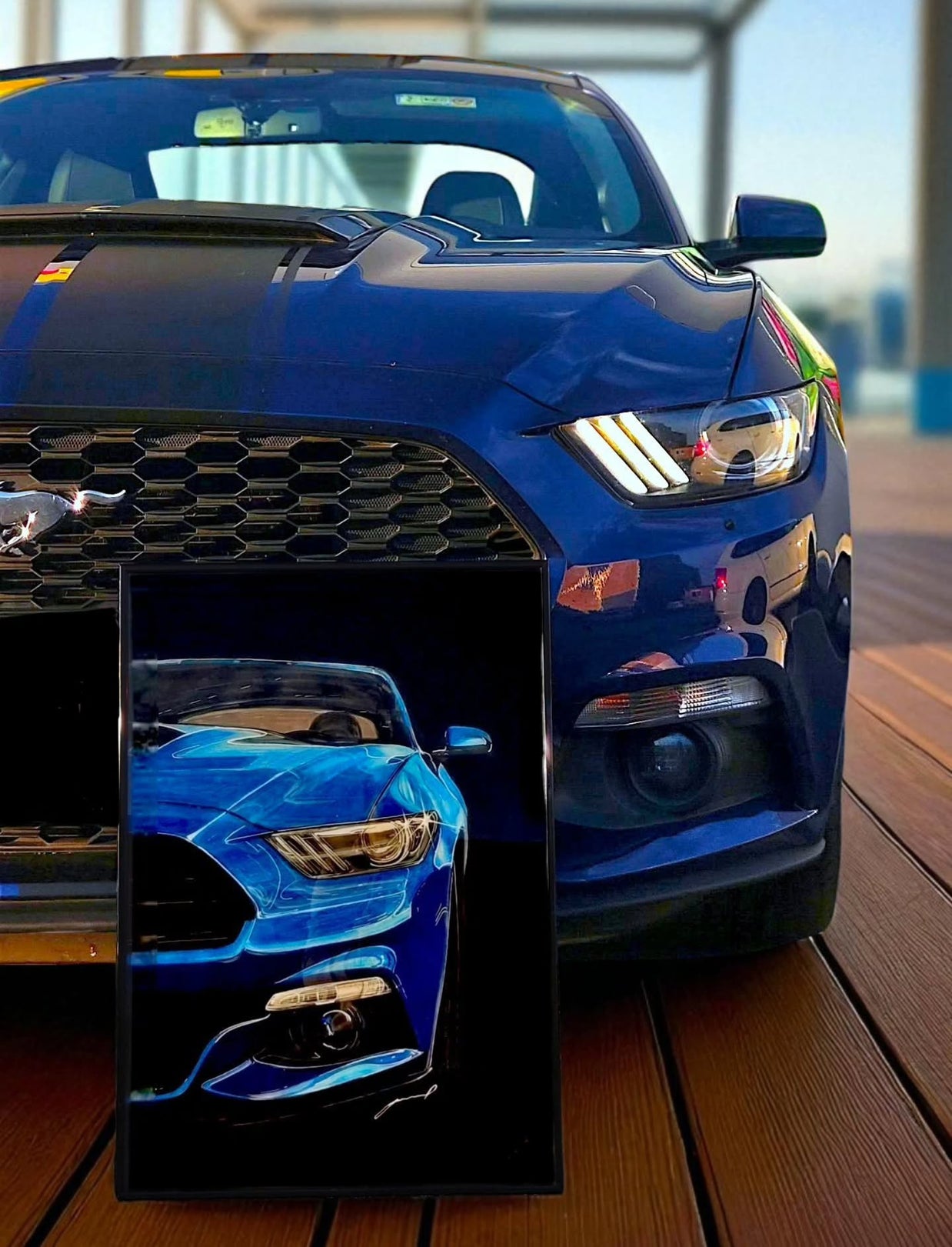 Ručně kreslený obraz vašeho vozu