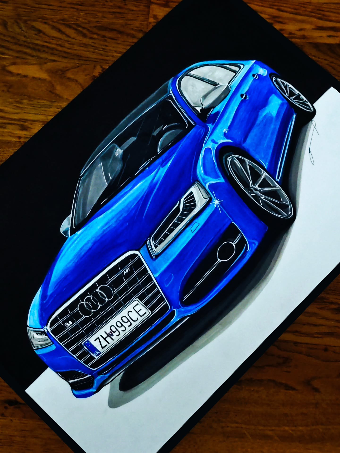 Ručně kreslený obraz vašeho vozu