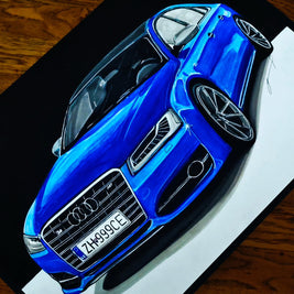 Ručně kreslený obraz vašeho vozu