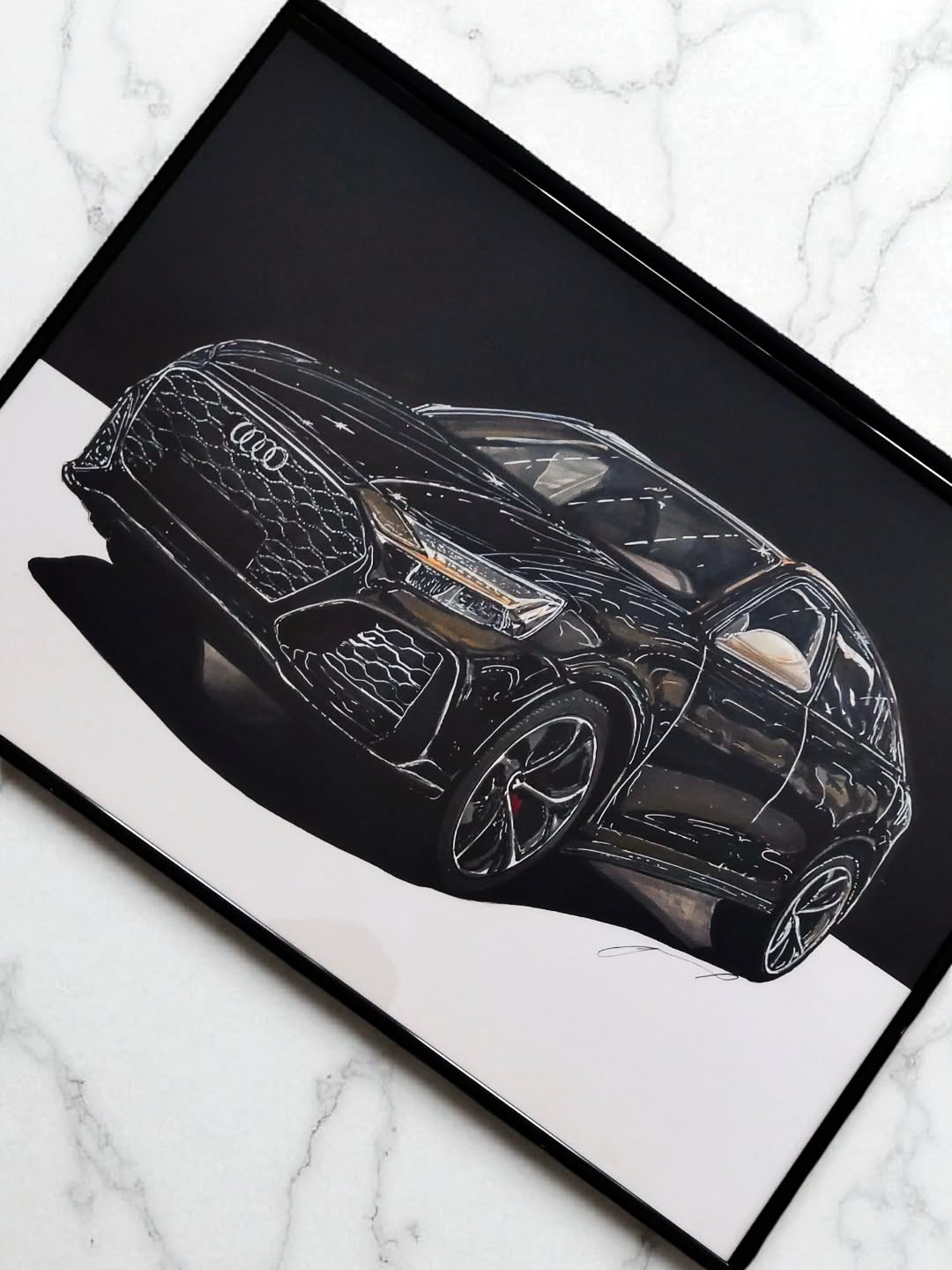 Ručně kreslený obraz vašeho vozu