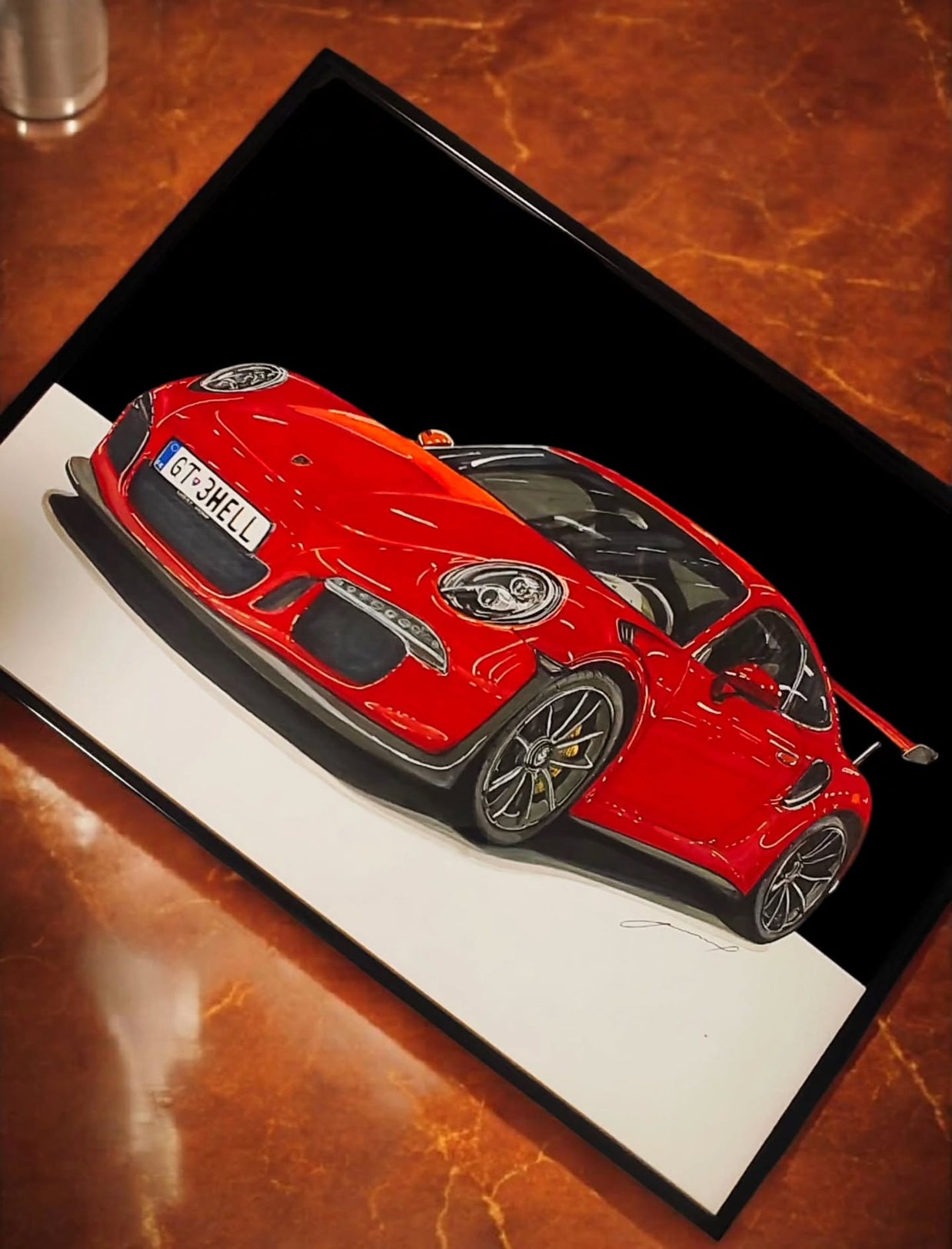 Ručně kreslený obraz vašeho vozu