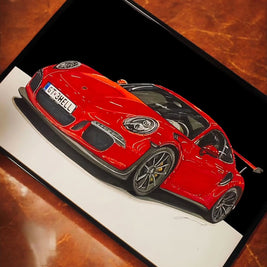 Ručně kreslený obraz vašeho vozu