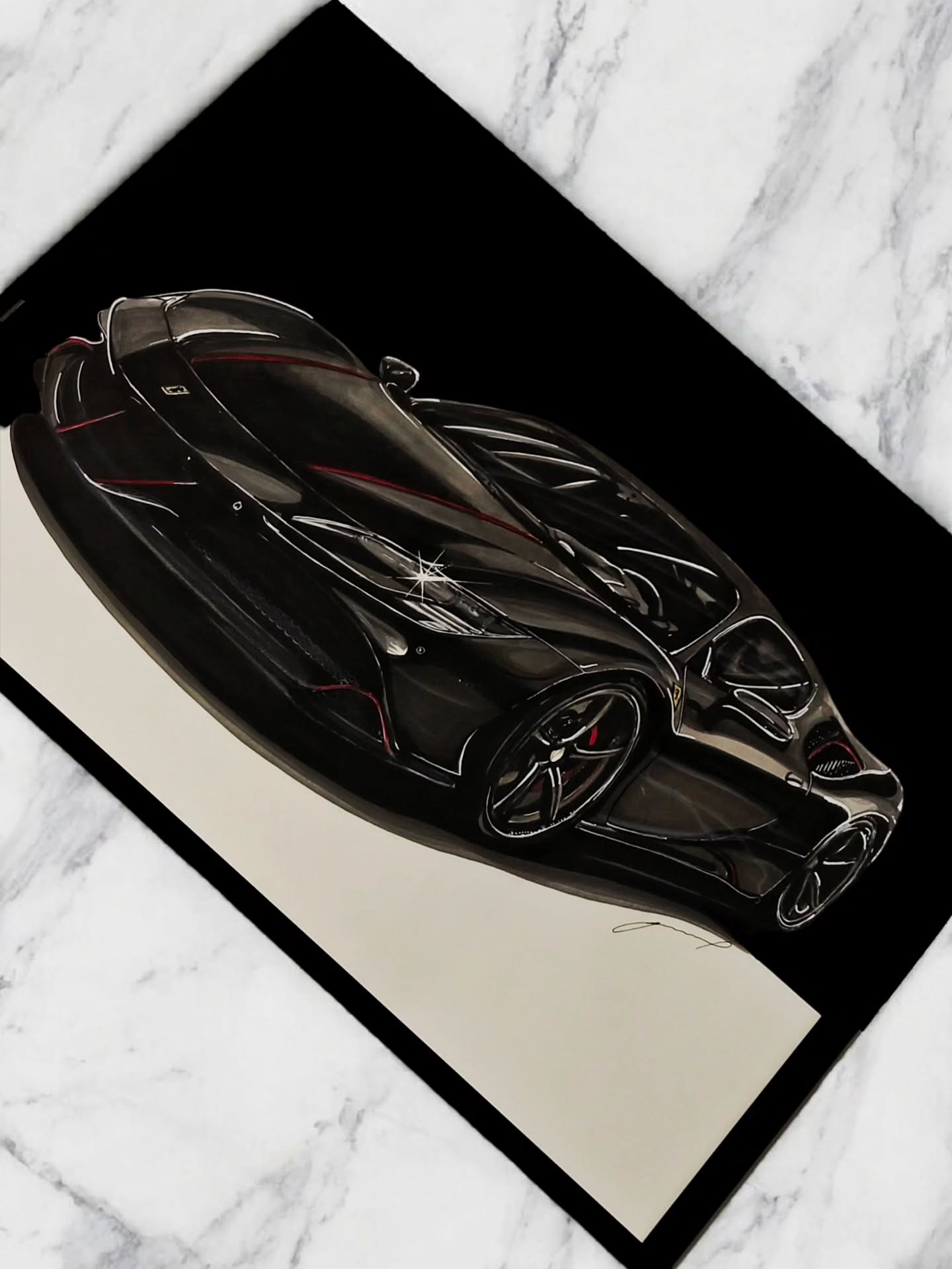 Ručně kreslený obraz vašeho vozu