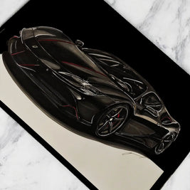 Ručně kreslený obraz vašeho vozu