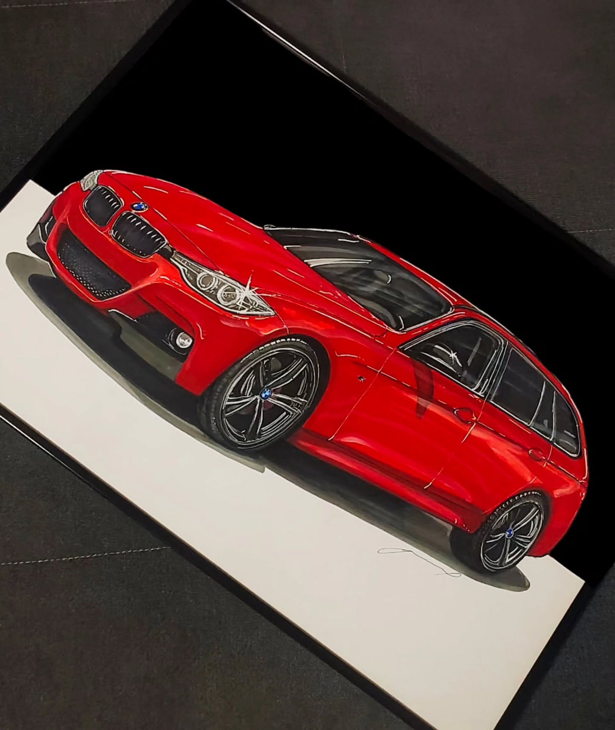 Ručně kreslený obraz vašeho vozu