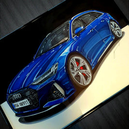 Ručně kreslený obraz vašeho vozu