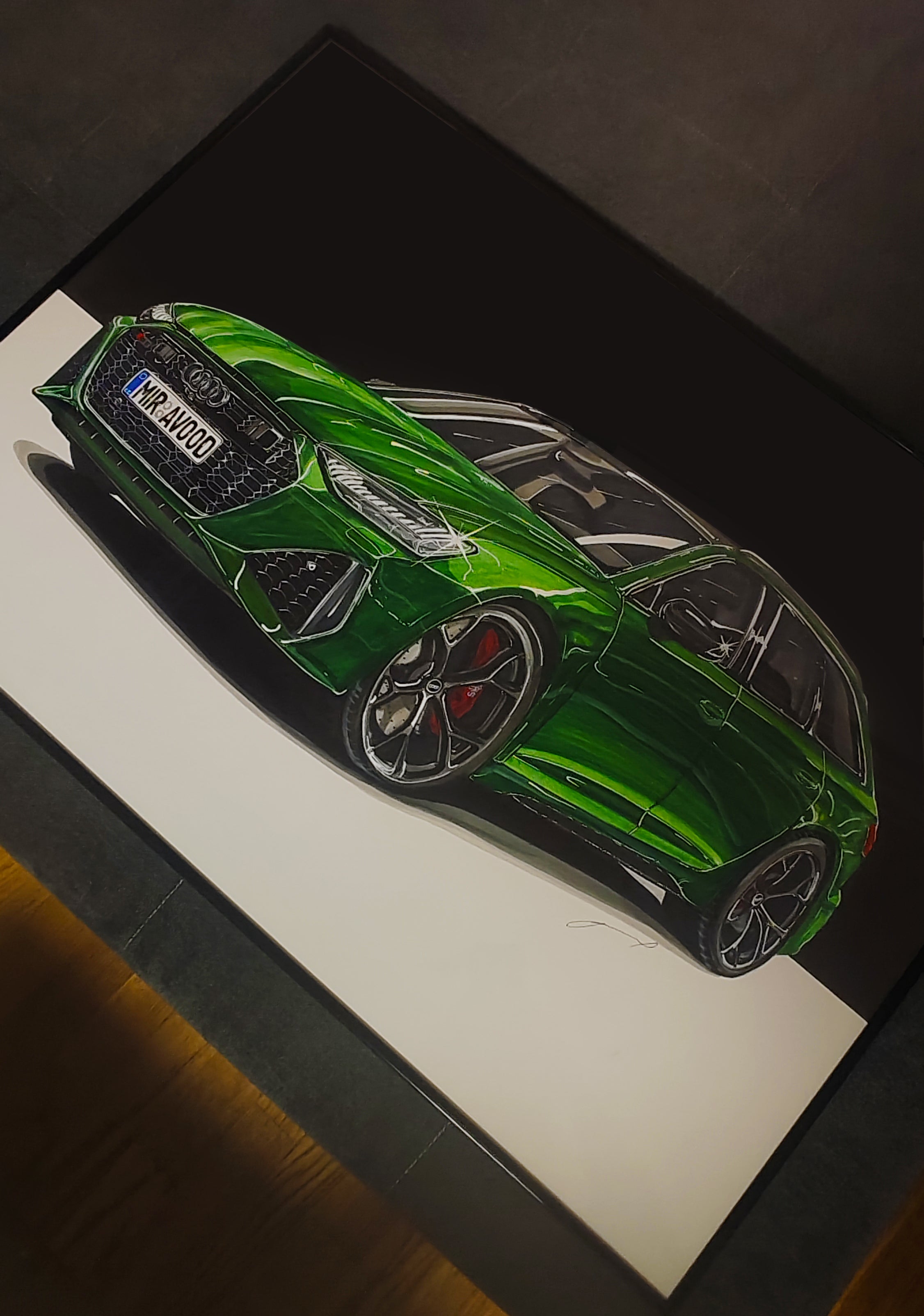 Ručně kreslený obraz vašeho vozu