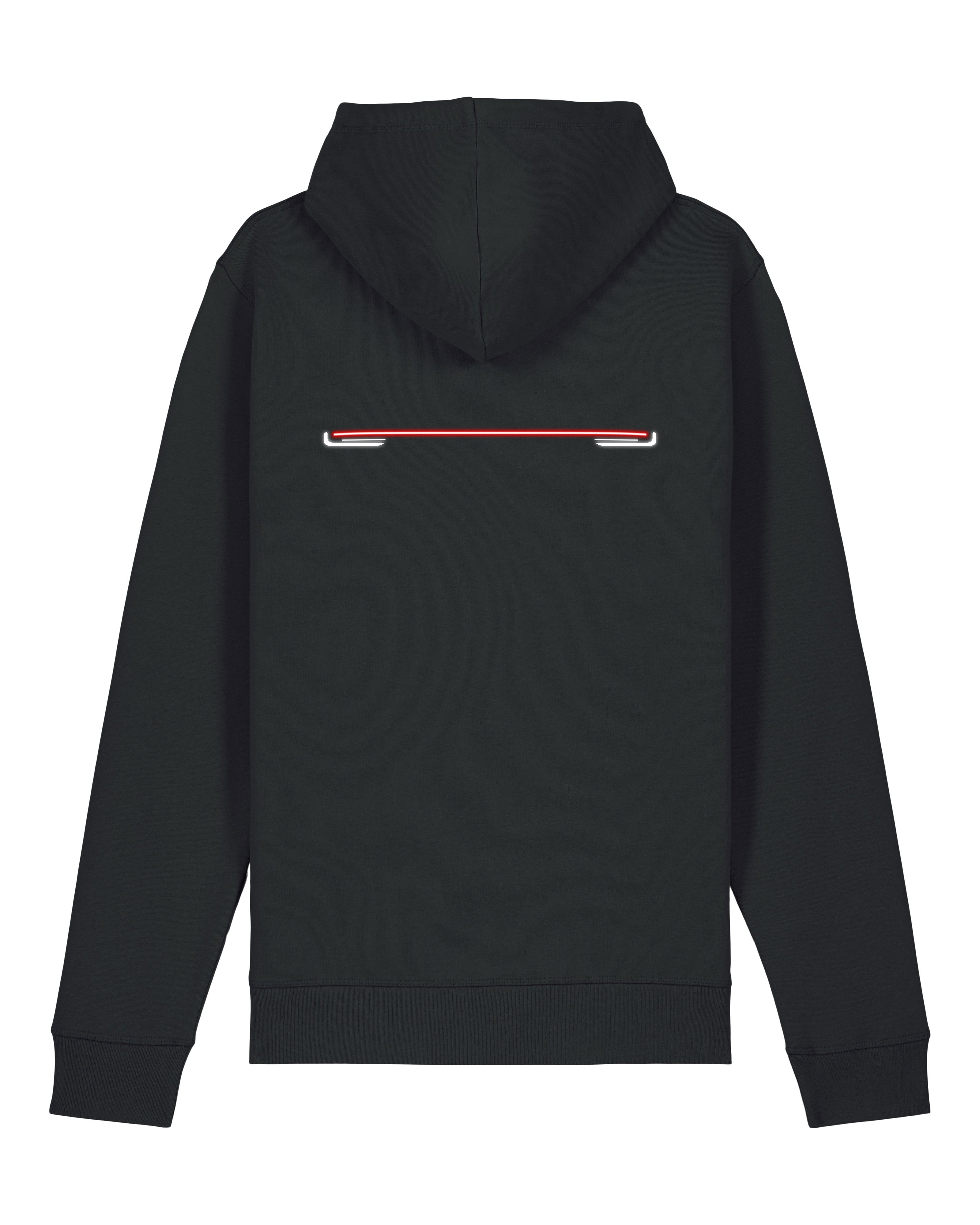 Porsche 911 (992) – unisex mikina s kapucí CAR LOVERS – světla