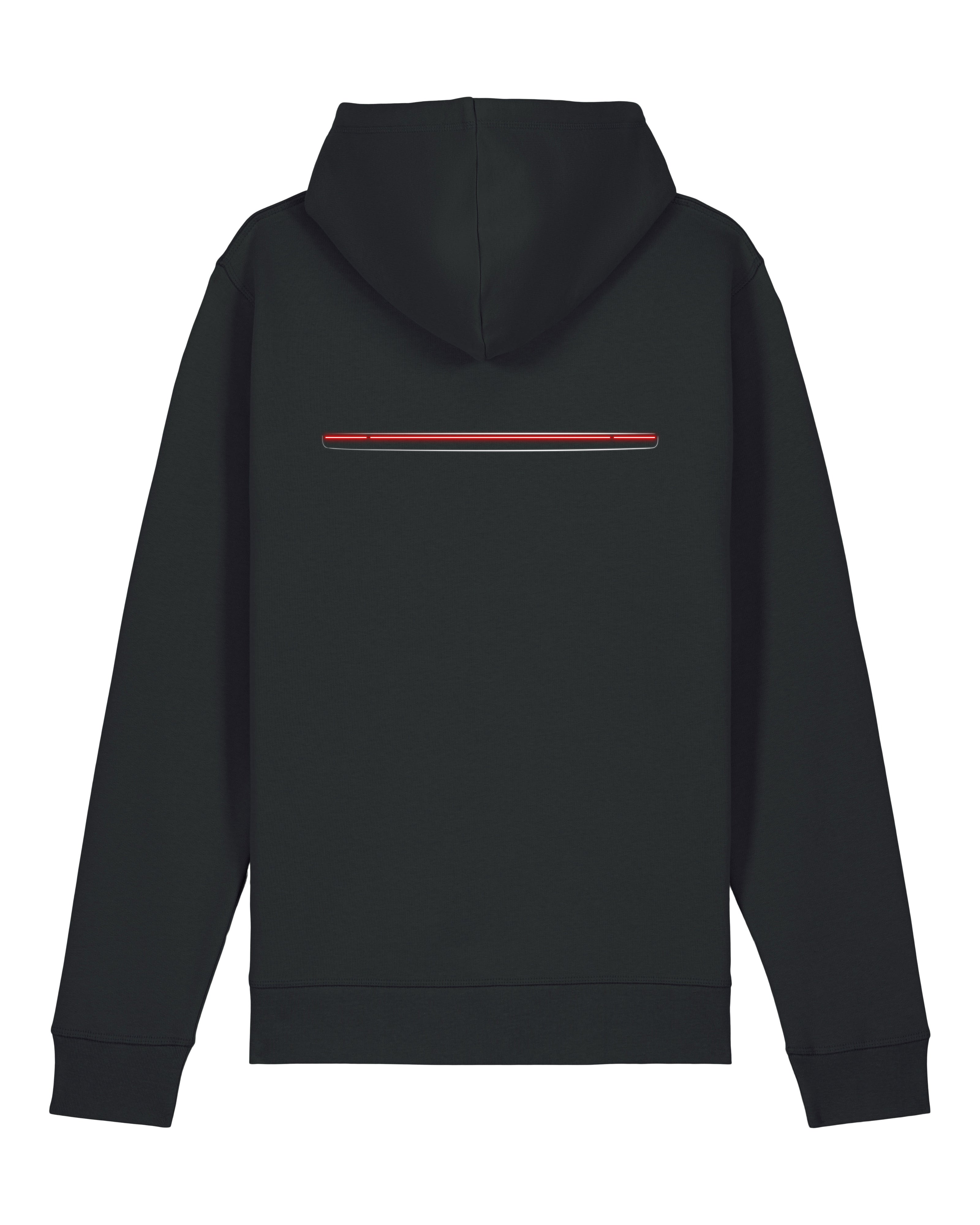 Porsche Taycan – unisex mikina s kapucí CAR LOVERS – světla