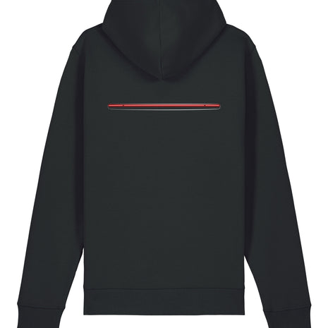 Porsche Taycan – unisex mikina s kapucí CAR LOVERS – světla