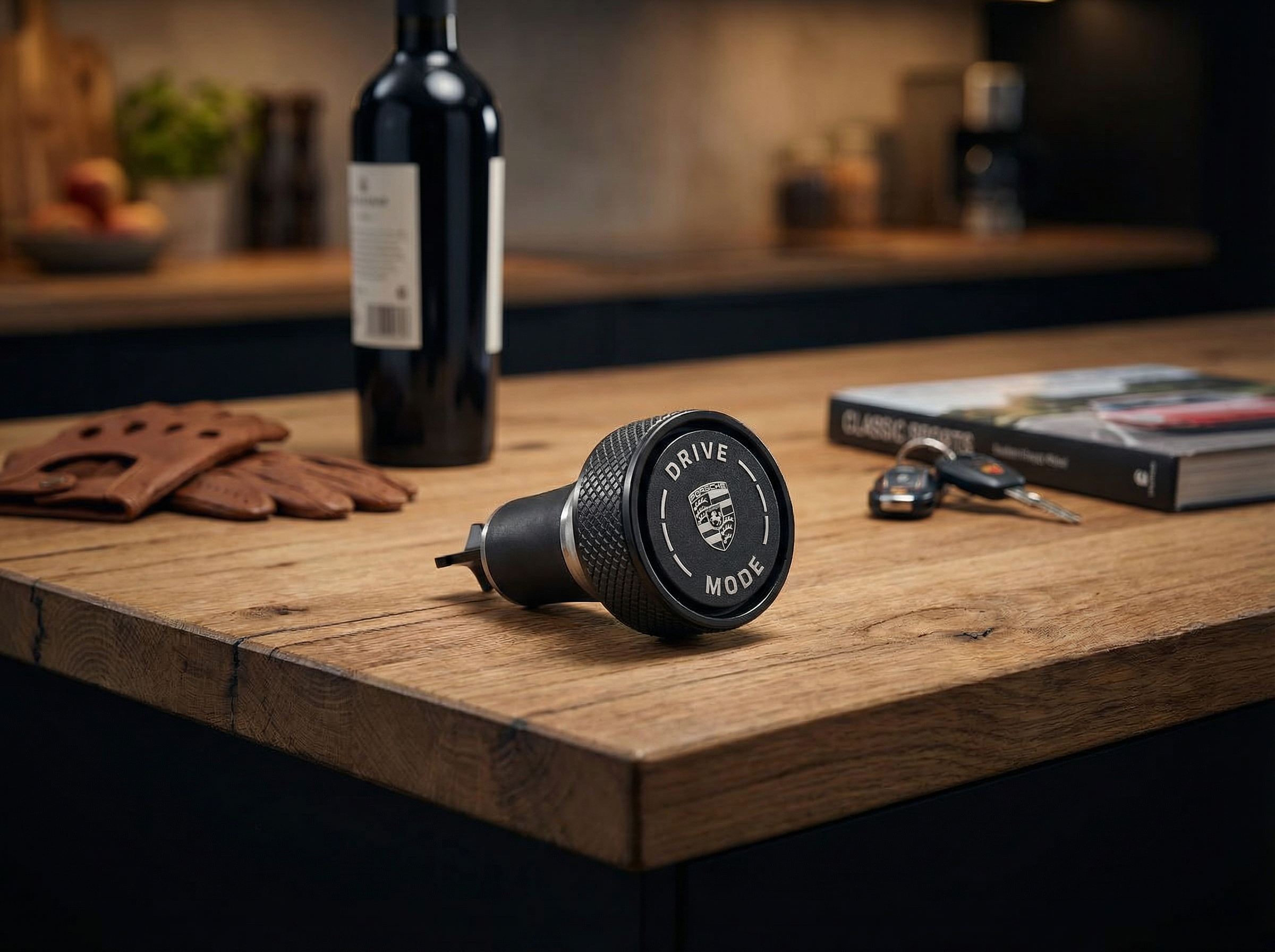 Porsche 2v1 zátka na víno a nálevka