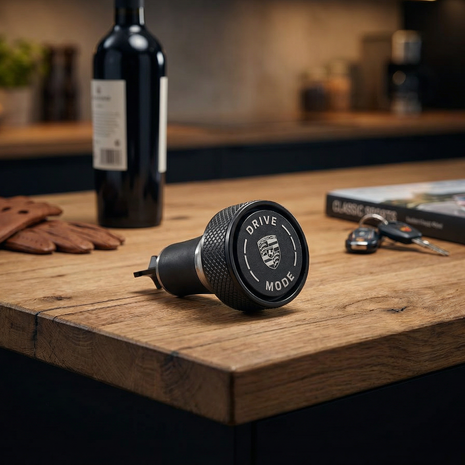 Porsche 2v1 zátka na víno a nálevka